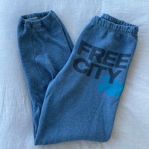 Free City S Vintage Sweatpants in Blue